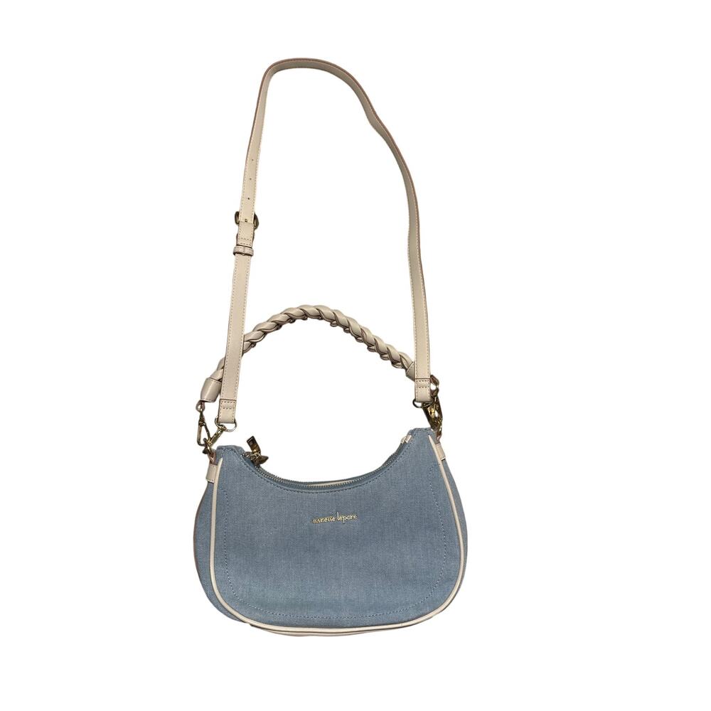 Convertable Denim crossbody, shoulder bag  by Nannette Lepore.